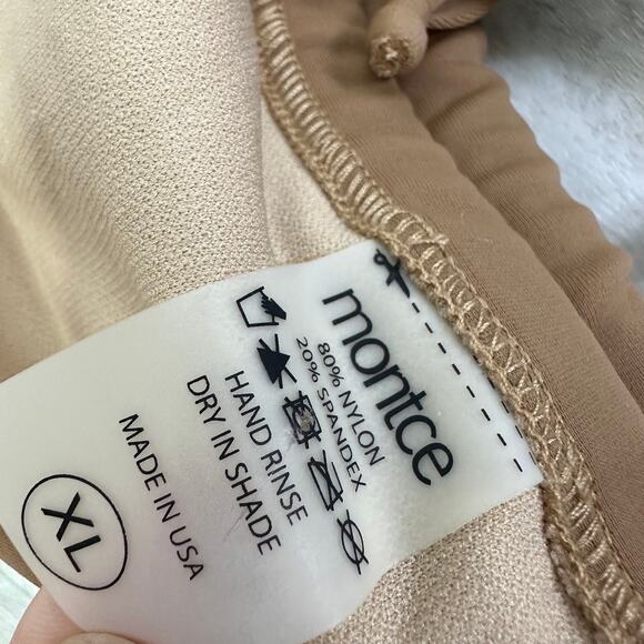 NEW Montce Cappuccino Bikini Set Dopio Top Uno Bottom Women’s Size XL - Picture 7 of 8